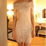 Slim Package Hip Collar Lace Dress