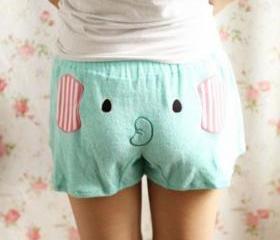 Cute Elephant Pattern Shorts for Women 