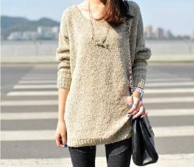 Loose All-match Bat Sleeve Pullover Sweater