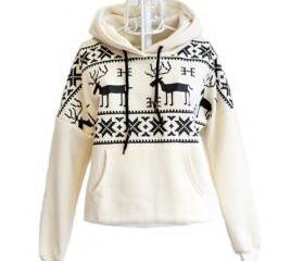 Deer Hooded Sweatershirt For Women 